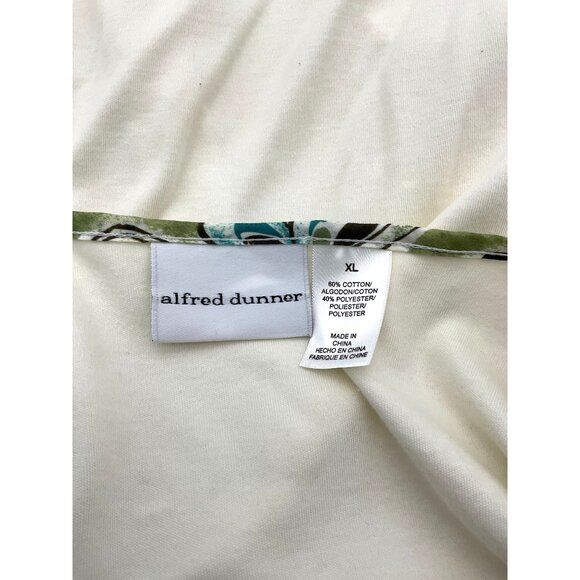 Alfred Dunner Wisteria Lane 3/4 Sleeve Floral Embroidered Neckline Pullover Top - Picture 5 of 8